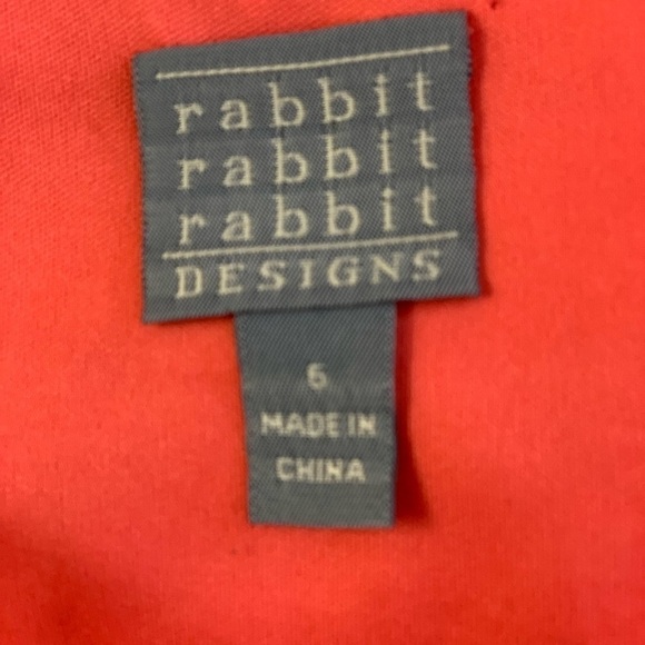 Rabbit Rabbit Rabbit tangerine midi dress size 6 18in pit anthropologie Easter - Picture 5 of 5
